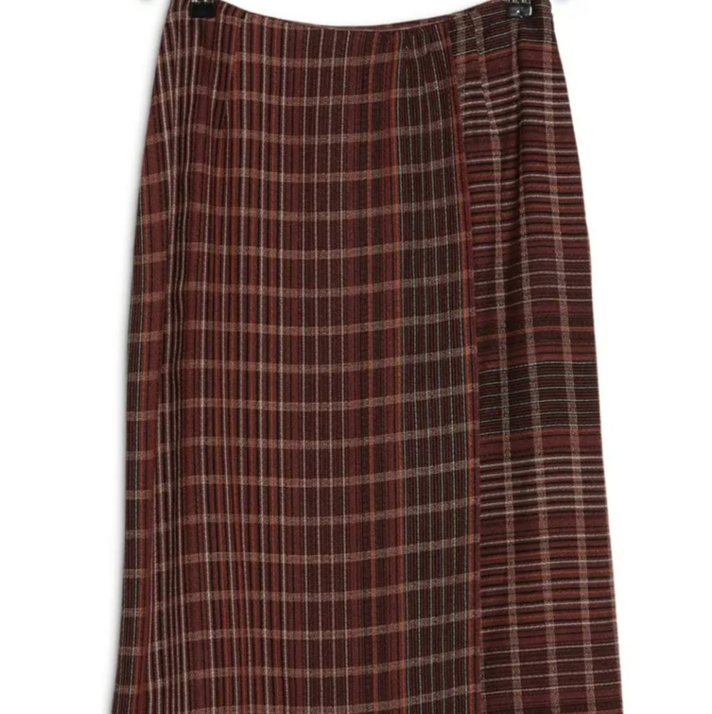 Billy Reid Plaid Wrap Skirt size 2